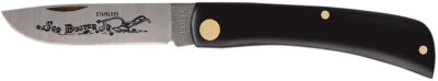 Case 00095 Sod Buster Jr. 2.80″ Folding Skinner Plain Etched As-Ground Stainless Steel Blade Black Synthetic Handle