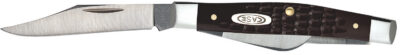 Case 00081 Stockman Small Folder SS Clip/Pen/Sheepfoot Blade Brown Syn Hndl