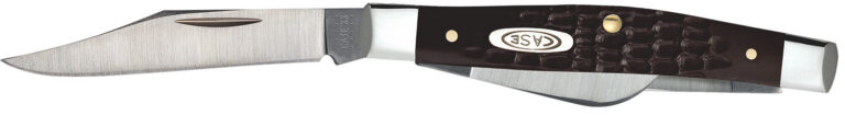Case 00081 Stockman Small Folder SS Clip/Pen/Sheepfoot Blade Brown Syn Hndl