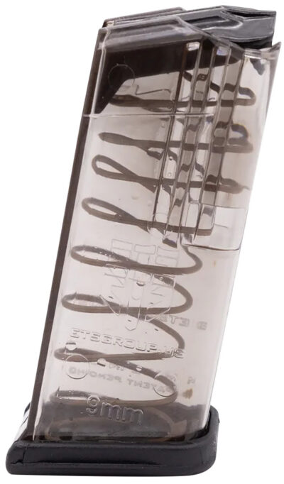 ETS Group GLK26 Pistol Mags  10rd 9mm Luger Compatible w/ Glock 26 Gen1-5 Clear Polymer