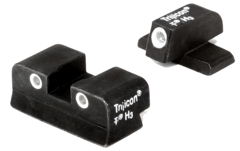 Trijicon 600465 Bright & Tough Night Sights Green/Tritium White Outline Front Sight-Green/Tritium White Outline Rear Sight Sig Sauer .40 S&W/.45 ACP #6 Front/#8 Rear