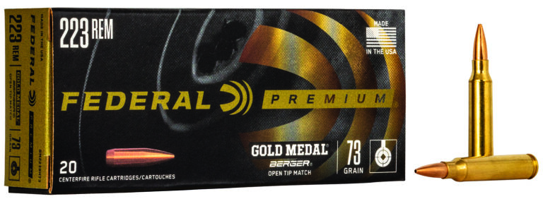 GOLD MEDAL BERGER AMMO 223 REMINGTON 73GR BERGER BOATTAIL TARGET 223 REMINGTON 73GR BOATTAIL TARGET 20/BOX
