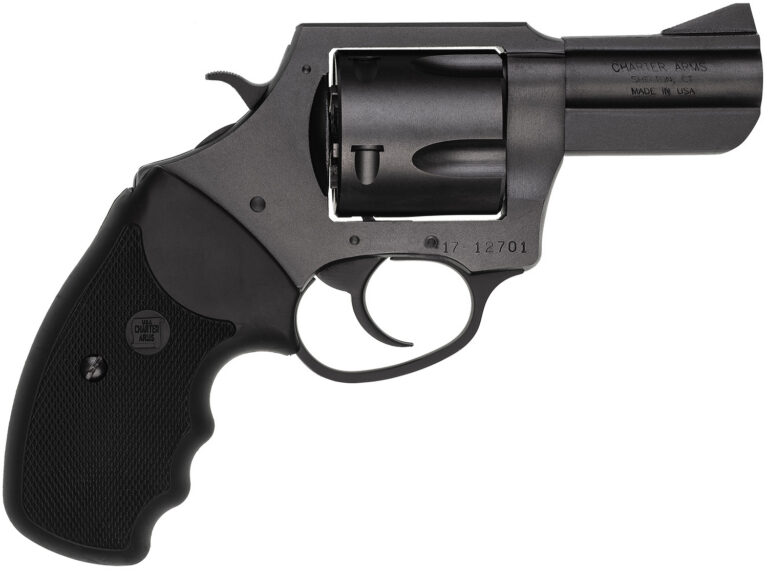 Charter Arms 64520 Pitbull  45 ACP, 5 Shot 2.50" Black Nitride Steel Barrel, Cylinder & Frame w/Black Finger Grooved Rubber Grip
