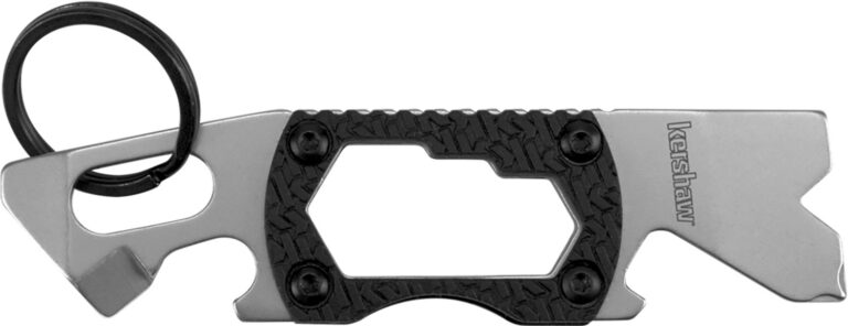 Kershaw 8810X PT-2 Silver 3CR13 Steel Bead Blasted Fixed 3.25" Long Black K Textured Glass-Filled Nylon Handle