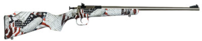 Crickett KSA3168 Youth  22 LR 1rd 16.12″ Stainless Steel Barrel, Fixed Front/Adjustable Rear Peep Sights, American Flag/Amendment Synthetic Stock w/11.5″ LOP, Rebounding Firing Pin Safety