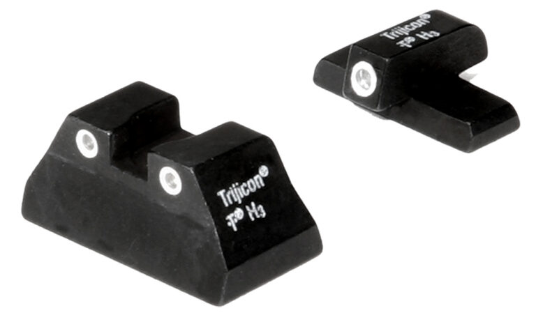 Trijicon 600268 Bright & Tough Night Sights-H&K Black | Green Tritium White Outline Front Sight Green Tritium White Outline Rear Sight