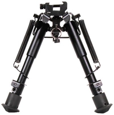 Aim Sports BPHS01 H-Style Bipod Black Aluminum and Carbon Steel 6.5-9″