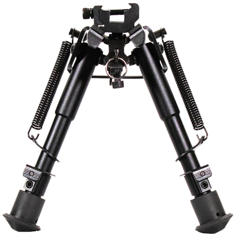 Aim Sports BPHS01 H-Style Bipod Black Aluminum and Carbon Steel 6.5-9"