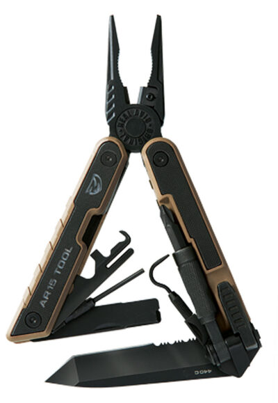 Real Avid AVAR15T AR15  440C SS Part Serrated Blade Black G10 Handle AR Platform