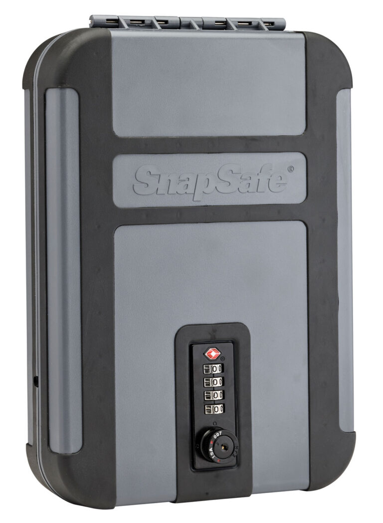 SnapSafe 75241 TrekLite Lock Box XL Combination Entry Gray Polycarbonate Holds 1 Handgun 10" W x 7" H x 2" D
