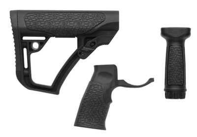 AR-15 FURNITURE SET COLLAPSIBLE POLYMER FURNITURE SET COLLAPSIBLE BLACK