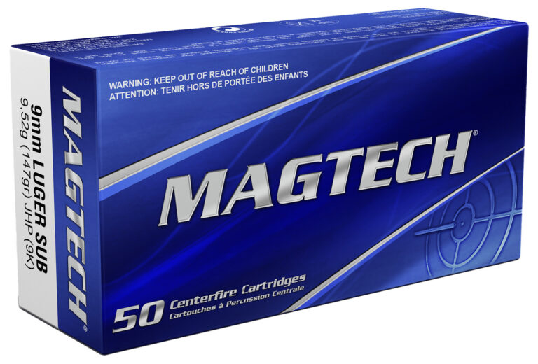 Magtech 9K Range/Training  9mm Luger 147 gr Jacketed Hollow Point Subsonic 50 Bx