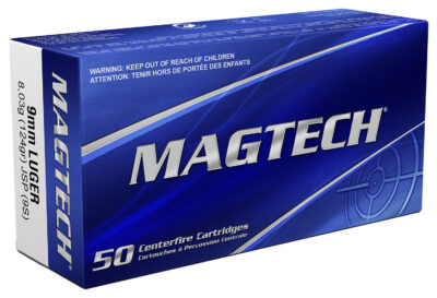 Magtech 9S Range/Training  9mm Luger 124 gr Jacketed Soft Point (JSP) 50 Bx/ 20