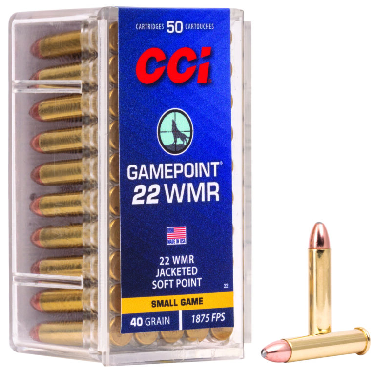 GAMEPOINT AMMO 22 MAGNUM (WMR) 40GR LEAD GAMEPOINT 22 WMR 40GR LEAD GAMEPOINT 50/BOX