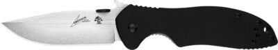 Kershaw 6034T CQC 7K 3.25″ Folding American Tanto Plain Satin/Stonewashed 8Cr14MoV SS Blade Bead Blasted/Black G10/SS Handle Includes Pocket Clip