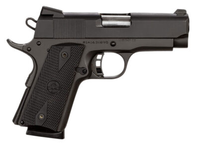 Rock Island 51429 Rock Standard CS 45 ACP Caliber with 3.60″ Barrel, 7+1 Capacity, Overall Black Parkerized Finish Steel, Beavertail Frame, Serrated Slide & Black Rubber Grip