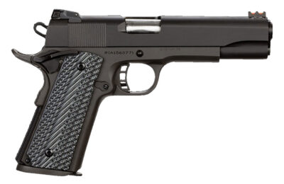Rock Island 51623 Rock Ultra FS 9mm Luger Caliber with 5″ Barrel, 10+1 Capacity, Overall Black Parkerized Finish Steel, Beavertail Frame, Serrated Slide & Black/Gray G10 Grip