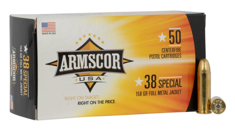 ARMSCOR AMMO 38SPL 158GR FMJ 50/20