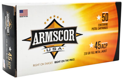 Armscor FAC4512N Pistol  45 ACP 230 gr Full Metal Jacket (FMJ) 50 Bx/ 20 Cs