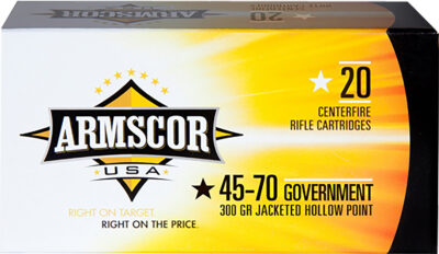 ARMSCOR AMMO 45-70 300GR JHP 20/10