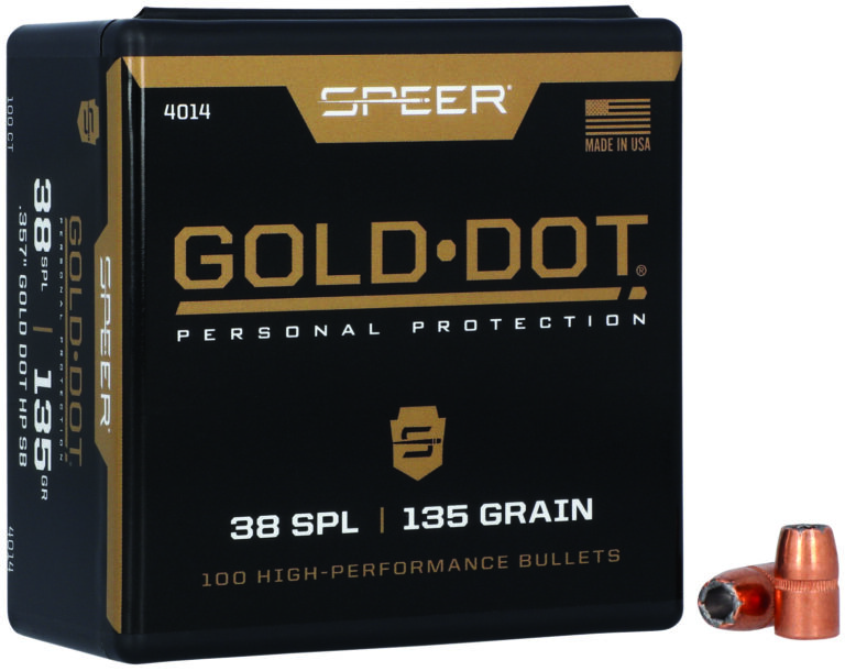 Speer Bullets 4014 Gold Dot Personal Protection Short Barrel 38 Caliber .357 135