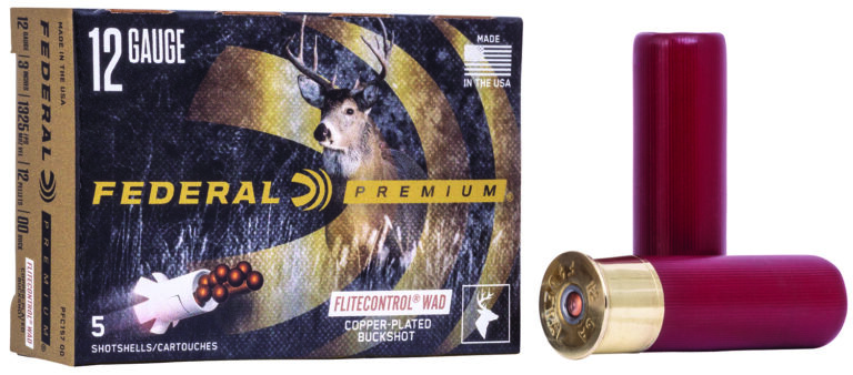 VITAL-SHOK BUCKSHOT 12 GAUGE 3'' AMMO PREMIUM 12 GA 3'' 10-PELLET #00 BUCK W/FLITECONTROL WAD 5/BOX