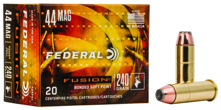 Federal F44SF1 Fusion Handgun 44RemMag 240gr Fusion Soft Point 20 Per Box/10 Case