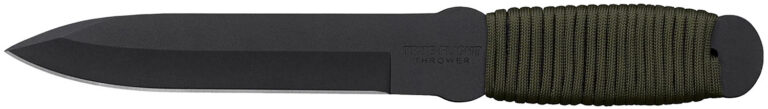 Cold Steel 80TFTC True Flight Thrower 6.75" Fixed Spear Point Plain Black 1055 Carbon Steel Blade/Paracord Wrap OD Handle