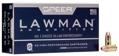 Speer 53620 Lawman  9mmLuger 147gr Total Metal Jacket Round Nose 50 Per Box/20 Case