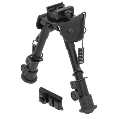 UTG TL-BP78 Tactical Bipod with Rubber Feet Black Aluminum 6.1-7.9″