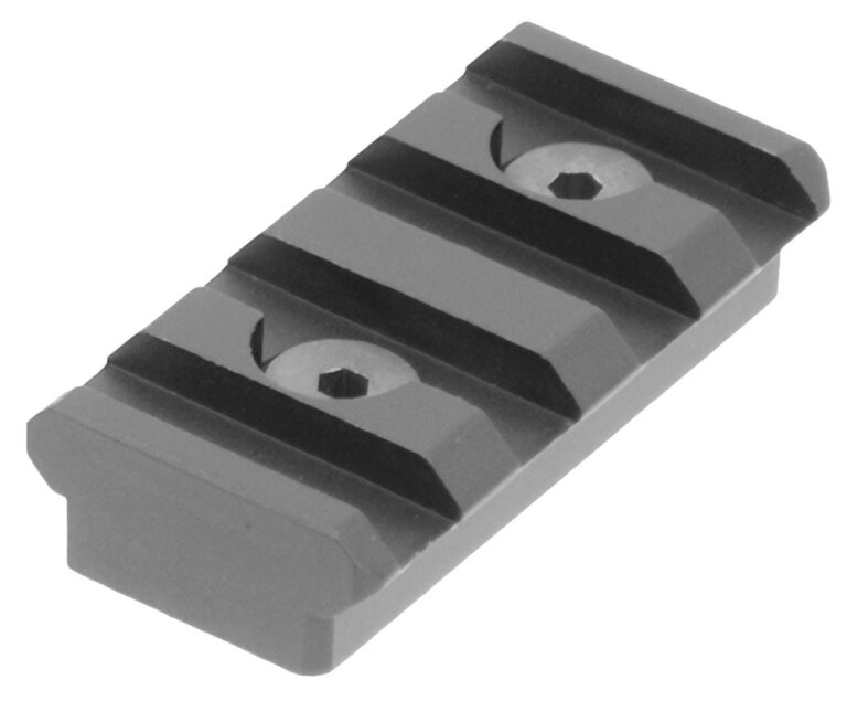 UTG Pro MTURS04S KeyMod Picatinny Rail Section 1-Piece 4 Slot Black Hard Coat An