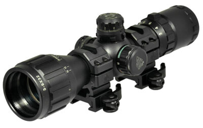 UTG SCP-M392AOLW BugBuster  Black Hardcoat Anodized 3-9x32mm 1″ Tube Illuminated Red/Green Mil-Dot Reticle