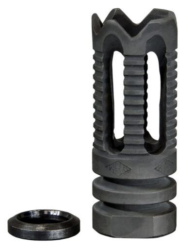 Yankee Hill 285C2 Phantom Flash Hider Black Steel with 1/2″-28 tpi Threads & Teeth for 5.56x45mm NATO AR-Platform