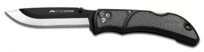 Outdoor Edge RLY50C RazorLite  3.50″ Folding Drop Point Tanto Plain 420J2 SS Blade Black/Gray Polymer Handle