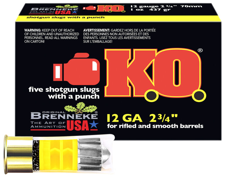 BRENNEKE USA 12GA KO SLUG 2-3/4" 1OZ. SLUG 5PK.
