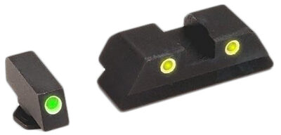 AmeriGlo GL121 Classic 3 Dot Night Sight Fits Glock 20/21 Tritium Green w/White