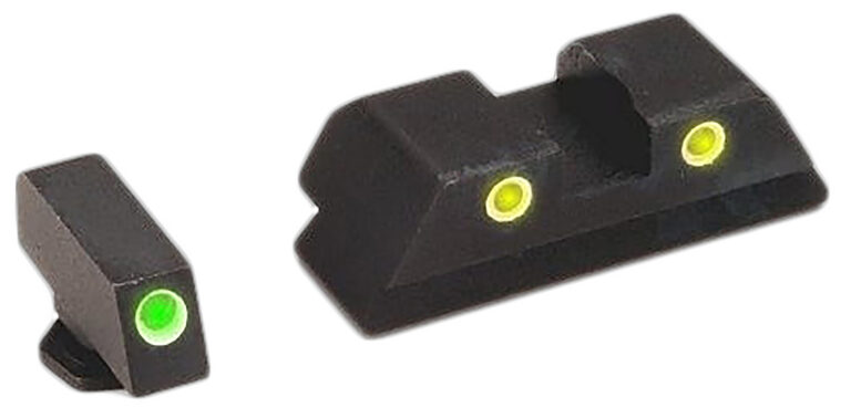 AmeriGlo GL121 Classic 3 Dot Night Sight Fits Glock 20/21 Tritium Green w/White