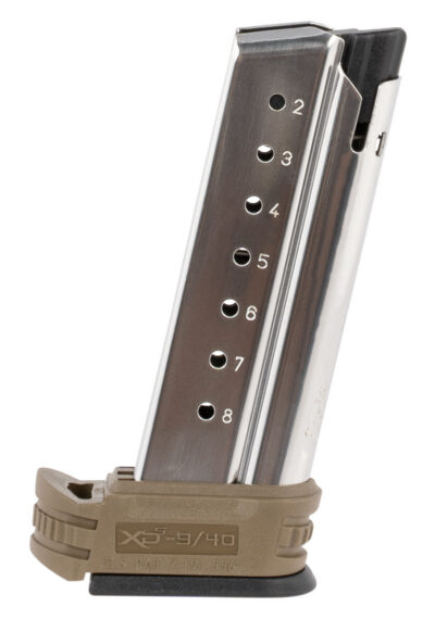 9MM 8-ROUND XD-S MID-SIZE MAGAZINE W/FDE SLEEVES FOR BACKSTRAPS 1 & 2