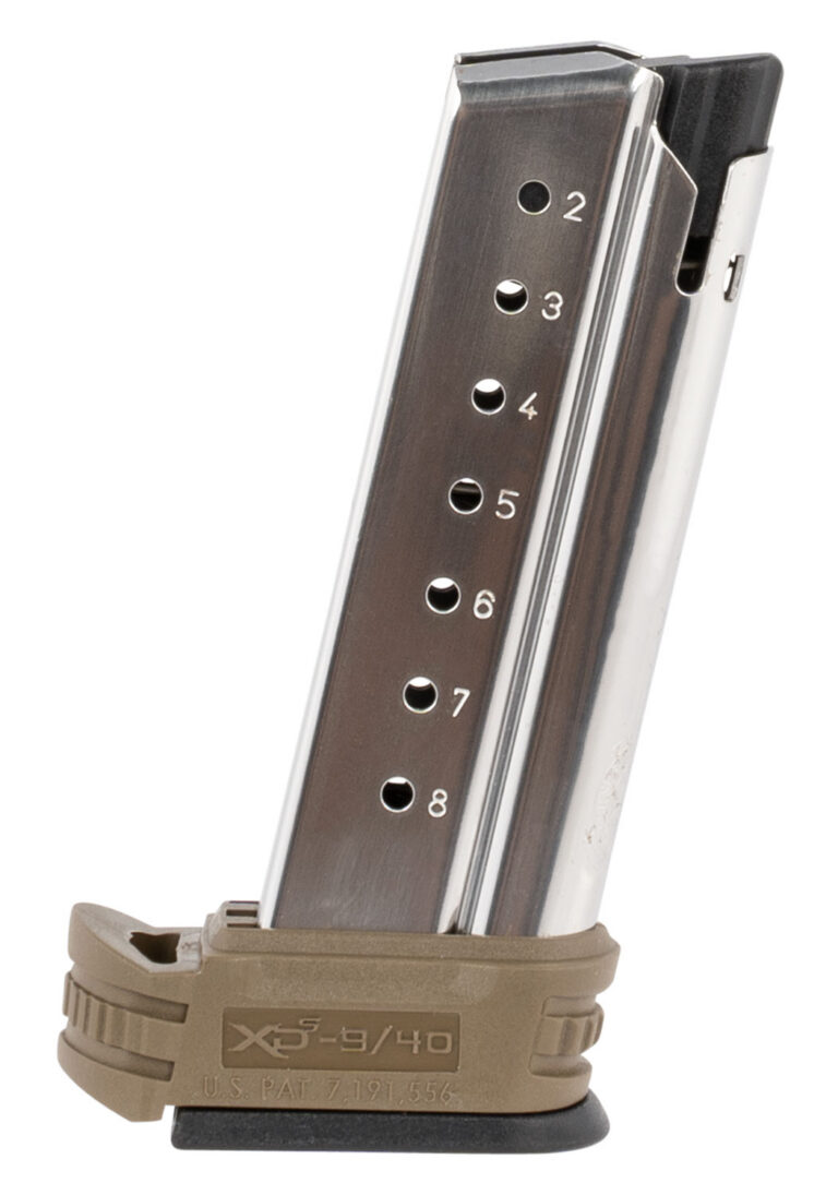 9MM 8-ROUND XD-S MID-SIZE MAGAZINE W/FDE SLEEVES FOR BACKSTRAPS 1 & 2
