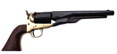 Traditions FR18601 1860 Army Break Open 44 Cal #11 Percussion 8″ 6 Shot Brass Frame Blued Barrel & Cylinder Walnut Grip