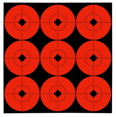 Birchwood Casey 33902 Target Spots  Self-Adhesive Paper Black/Orange 2″ Bullseye 90 Pack