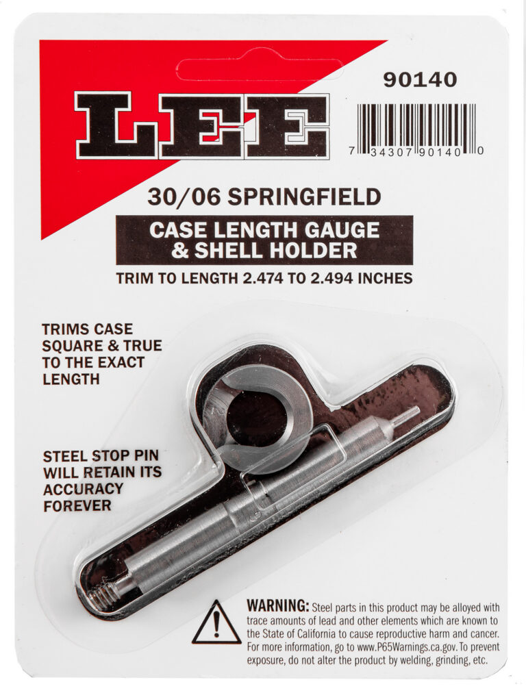 Lee Precision 90140 Case Length Gauge 30-06 Springfield Steel Works With Zip Trim Includes Shell Holder