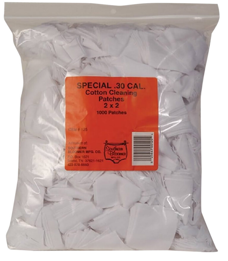 Southern Bloomer 125 Cleaning Patches  30 Cal Cotton 1000 Per Bag