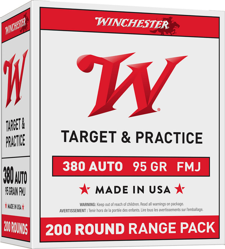 Winchester Ammo USA380W USA 380 ACP 95 gr Full Metal Jacket (FMJ) 200 Bx/ 5 Cs