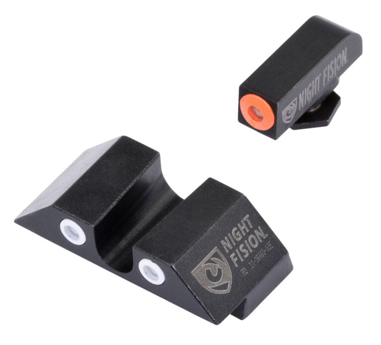 PERFECT DOT TRITIUM NIGHT SIGHTS FOR GLOCK~ GLOCK 17/19/33/46 ORANGE FRONT & CLEAR U NOTCH REAR