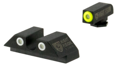 PERFECT DOT TRITIUM NIGHT SIGHTS FOR GLOCK~ GLOCK 17/19/33/46 YELLOW FRONT & CLEAR U NOTCH REAR