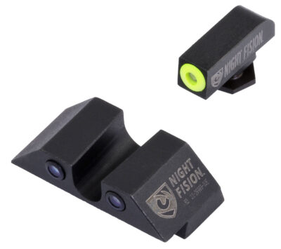 Night Fision GLK00107YGZG Night Sight Set Square Front/U-Notch Rear Glock 17/17L