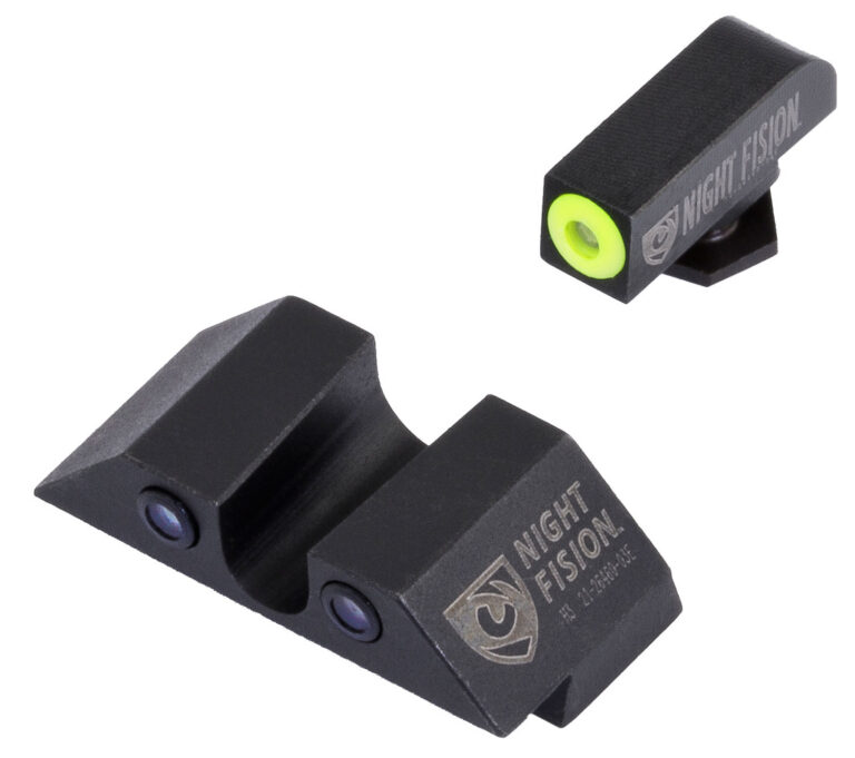 Night Fision GLK00107YGZG Night Sight Set Square Front/U-Notch Rear Glock 17/17L