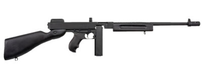 Thompson T1C 1927A-1 Commando Carbine 45 ACP Caliber with 16.50″ Barrel, 20+1 Capacity (Stick), Black Parkerized Metal Finish, Black Fixed Stock Right Hand Includes Black Nylon Sling