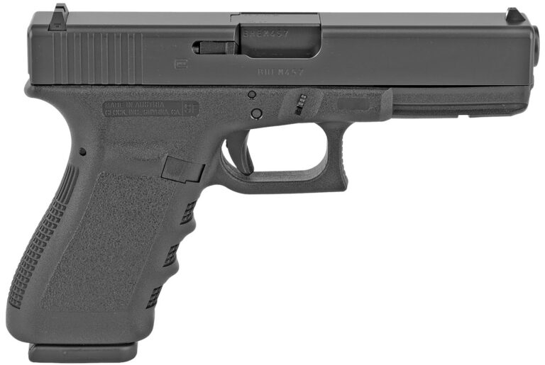 Glock PF2150201 G21SF Gen3 *CA Compliant Standard 45 ACP 10+1 4.61" Black Polygonal Rifled Barrel, Matte Black Serrated Slide, Black Polymer Frame w/Picatinny Rail, Black Textured Finger Grooved Polymer Grip